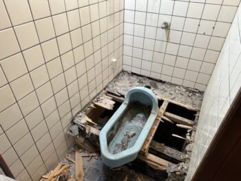 佐伯区和式トイレリフォーム中