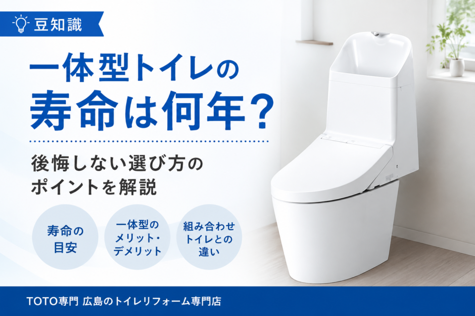 一体型トイレの寿命は何年?後悔しないトイレ選びのポイント